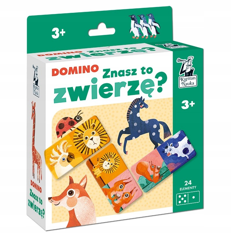 ZNASZ TO ZWIERZĘ? Domino Gra Logiczna 3+ Kapitan Nauka_8