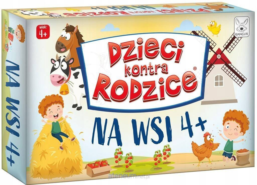 Dzieci Kontra Rodzice NA WSI Gra Rodzinna Zagadki Rysunkowe 4+ Kangur_2