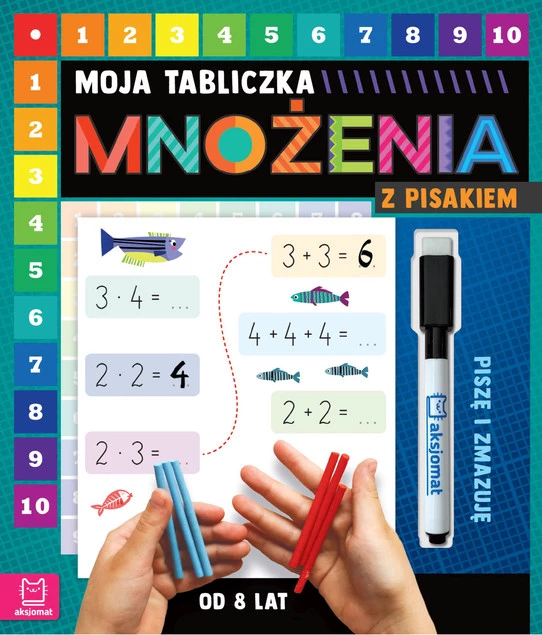 Tabliczka mnożenia dla dzieci ćwiczenia z pisakiem do zmazywania od 8 lat_1