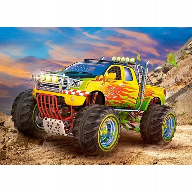 Puzzle 260 Układanka Auta MONSTER TRUCK Auto Pojazdy Wyścig 8+ Castorland_1