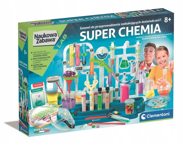 Laboratorium Super Chemia Doświadczenia Naukowa Zabawa 8+ Clementoni_5