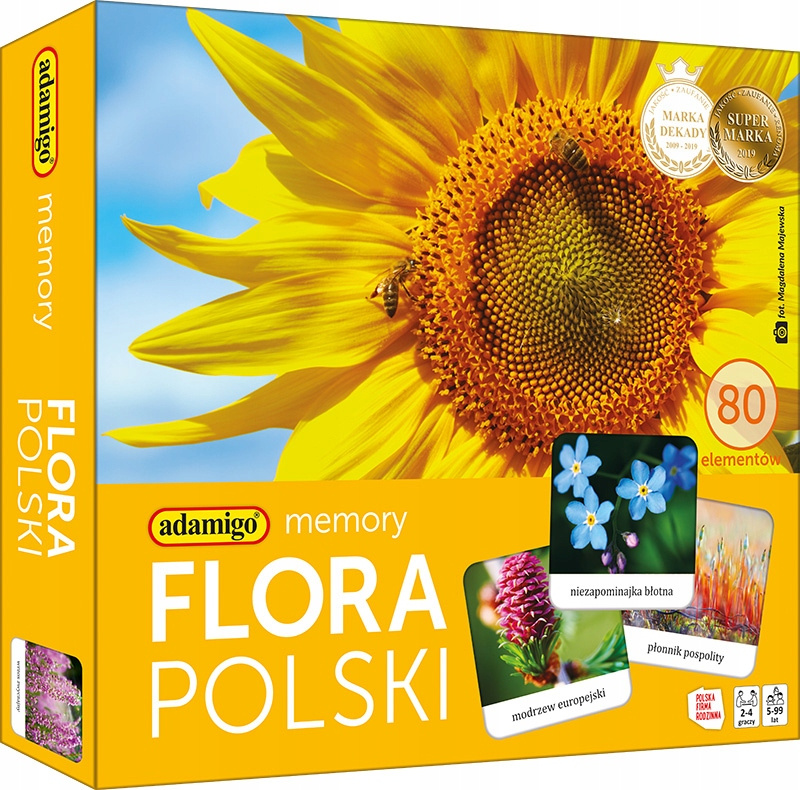 Memory FLORA POLSKI Gra Pamięciowa Dla Dzieci Pamięć 5+ Adamigo 7851_3