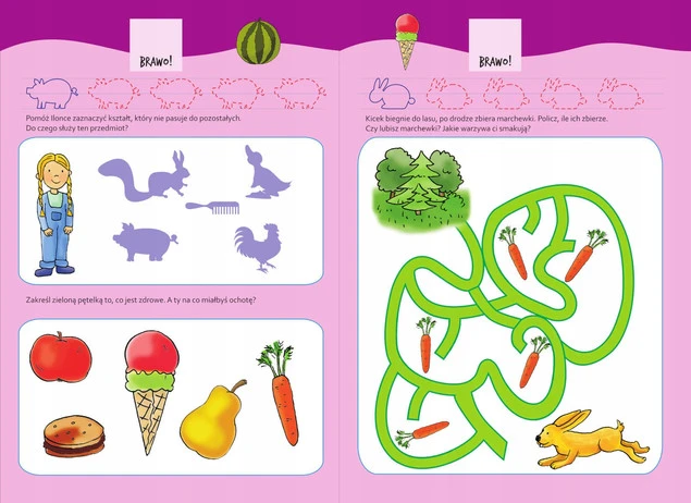 KSIĘGA ZAGADEK Łamigłówki Szlaczki Pisanie 3+ SBM_2