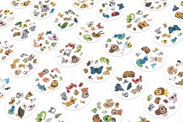 Dobble ZWIERZAKI Gra Karciana Pełna Dynamiki 4+ Rebel_3