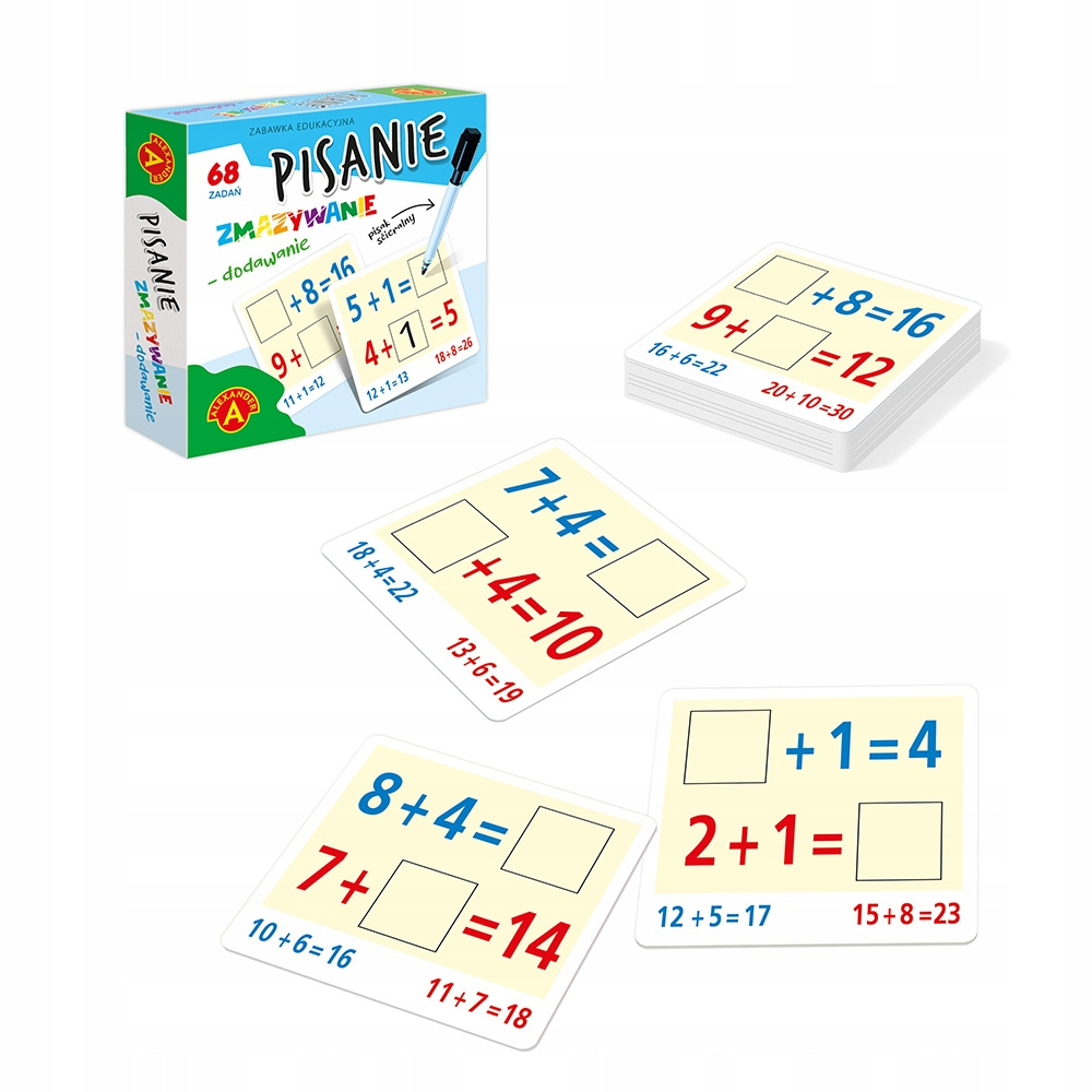 Pisanie Zmazywanie Dodawanie Gra Edukacyjna Matematyka 7+ Alexander 2686_1