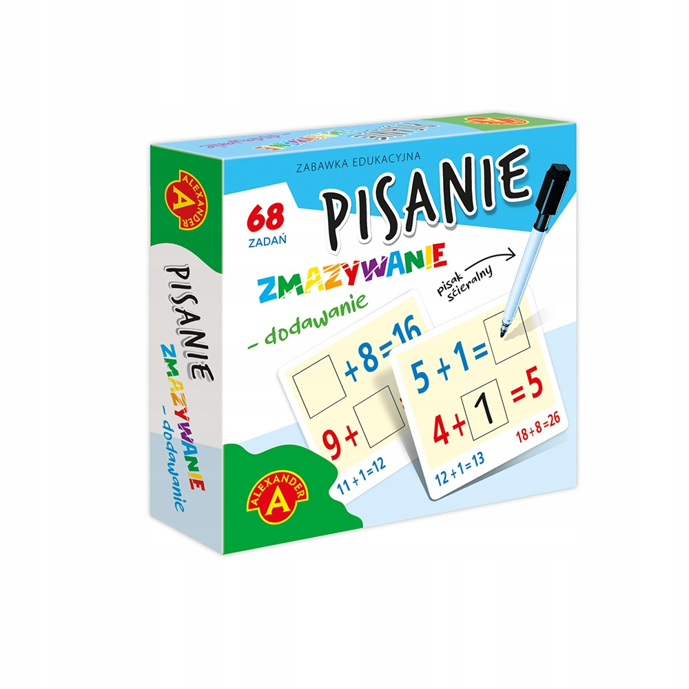 Pisanie Zmazywanie Dodawanie Gra Edukacyjna Matematyka 7+ Alexander 2686_2