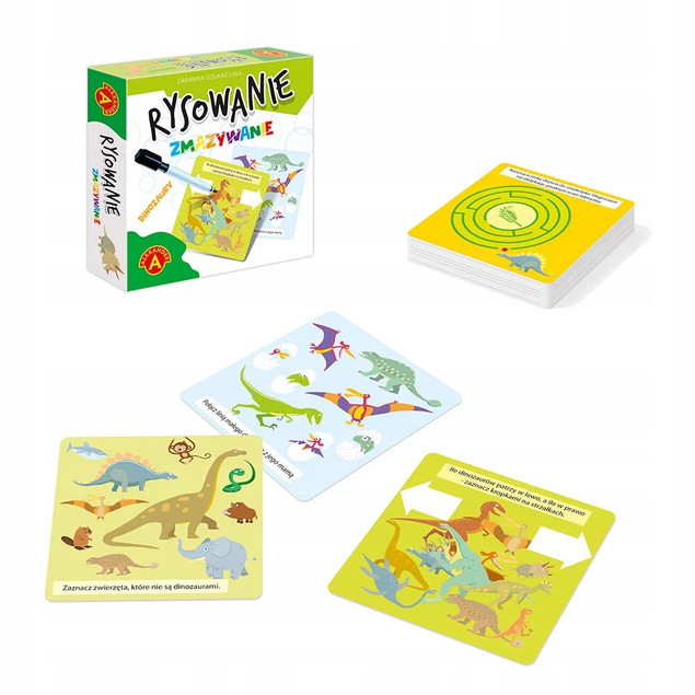 Rysowanie Zmazywanie Dinozaury Gra Edukacyjna Matematyka 6+ Alexander 2687_1