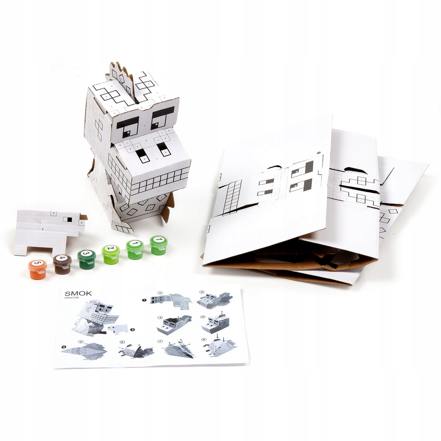 Figurka 3D Malowanie Po Numerach MINECRAFT Smok Świnka 3+ Kidea_4