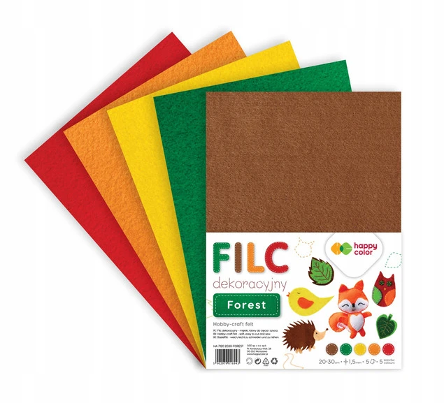 Filc Dekoracyjny FANTASY 20x30 cm 1,5 mm 5 Arkuszy_1