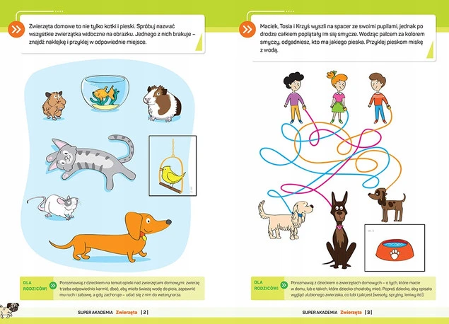Super Akademia 3-Latka Zwierzęta Zadania Zagadki Naklejki Greg_2