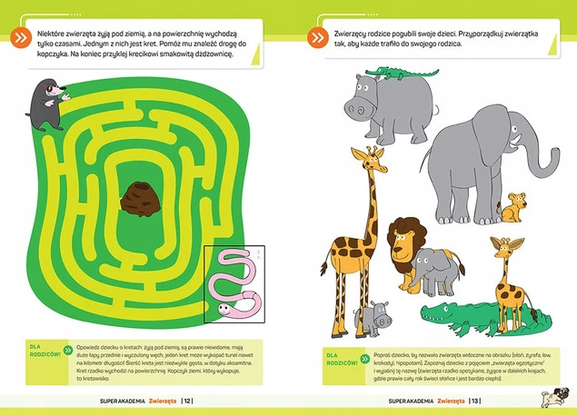 Super Akademia 3-Latka Zwierzęta Zadania Zagadki Naklejki Greg_3