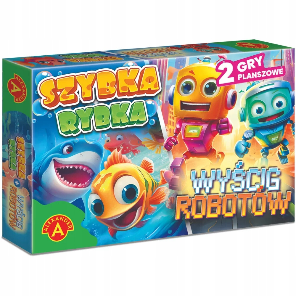 Gra Planszowa SZYBKA RYBKA / WYŚCIG ROBOTÓW Dla Najmłodszych 4+ Alexander_9