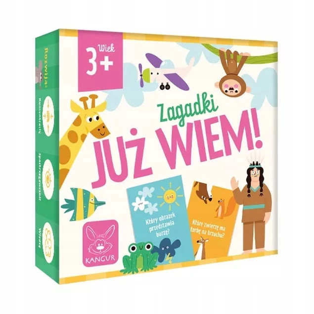 Już Wiem ZAGADKI Gra Planszowa Dla Najmłodszych 3+ Kangur_2
