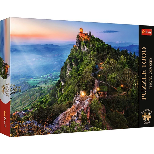 Puzzle 1000 Układanka SAN MARINO Wieża Cesta Krajobraz Widok 12+ Trefl_5