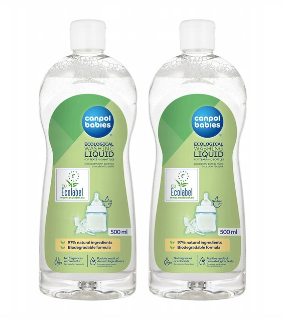CANPOL Płyn HIPOALERGICZNY Do Mycia Butelek i Smoczków 500ml x2_1