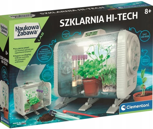 NAUKOWA ZABAWA Eko Nowoczesna Szklarnia Hi-Tech Dla Dzieci 8+ Clementoni_6