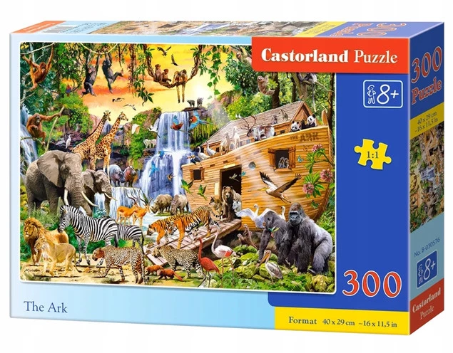 Puzzle 300 Układanka Arka ZWIERZĘTA Statek Woda Tygrysy Lwy 8+ Castorland_2