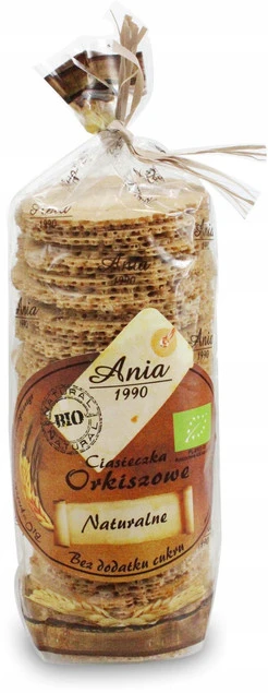 Ciasteczka Orkiszowe Naturalne Bez Cukru 120g Bio Ania_1