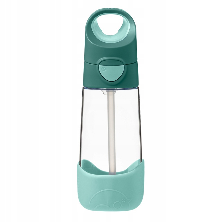 b.box Tritanowa Butelka Kubek Bidon + Słomka 450ml Emerald Forest_2