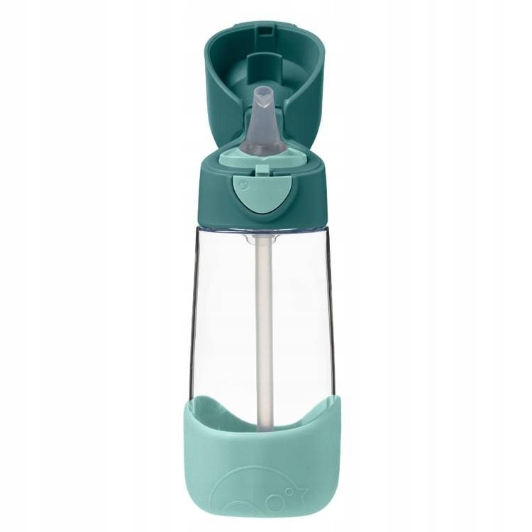 b.box Tritanowa Butelka Kubek Bidon + Słomka 450ml Emerald Forest_3