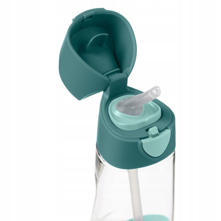 b.box Tritanowa Butelka Kubek Bidon + Słomka 450ml Emerald Forest_5