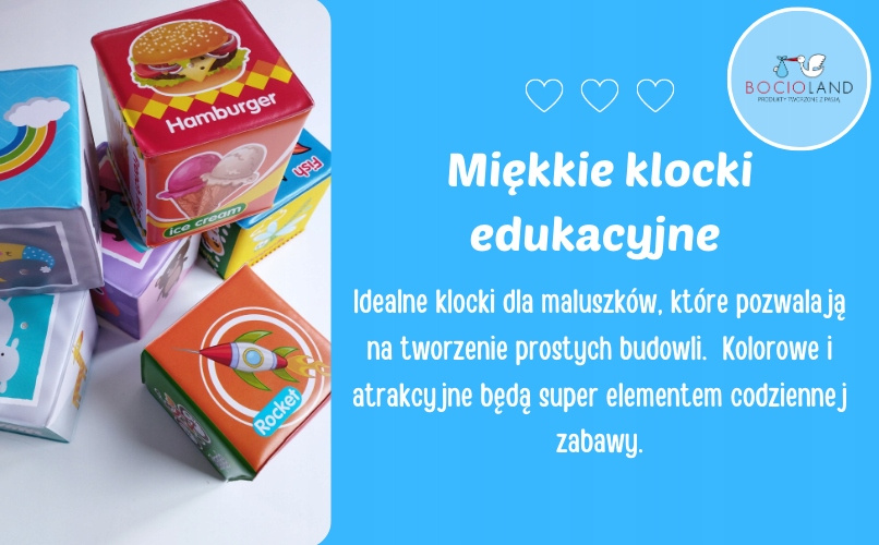 BOCIOLAND Miękkie Klocki Edukacyjne Dla Dzieci 6 Sztuk 6M+_7