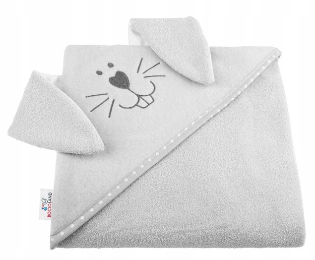 Okrycie Kąpielowe Z Kapturkiem Ręcznik 80x80 Bawełna KRÓLIK Bocioland_1