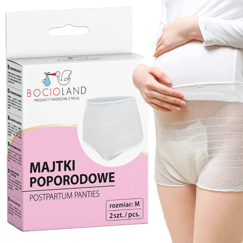 BOCIOLAND WIELORAZOWE MAJTKI POPORODOWE SIATECZKOWE L 2szt_1