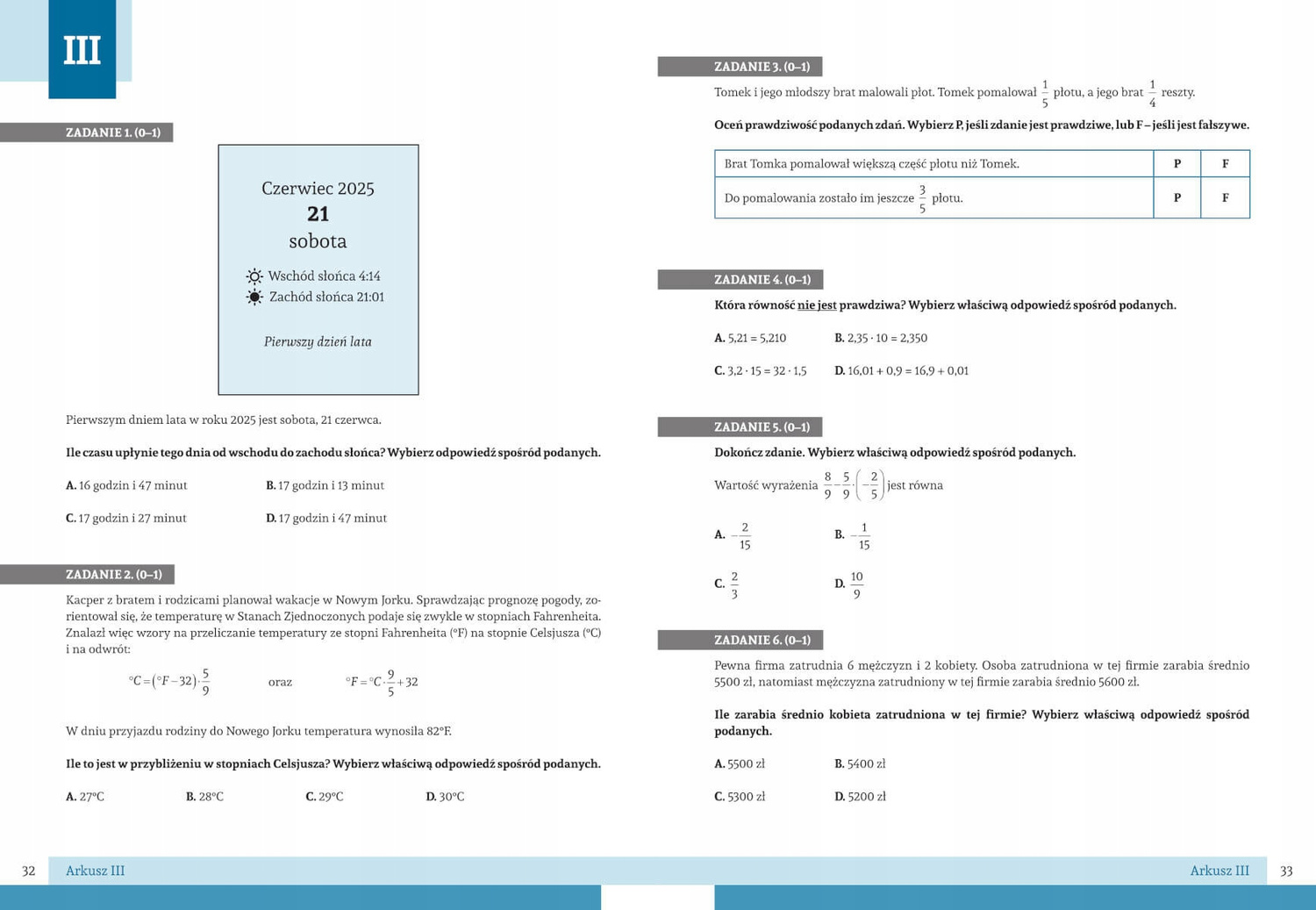 Egzamin Ósmoklasisty MATEMATYKA Arkusze Egzaminacyjne SBM_3