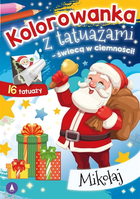 Kolorowanka Z Tatuażami MIKOŁAJ Świecące W Ciemności 3+ Skrzat_1