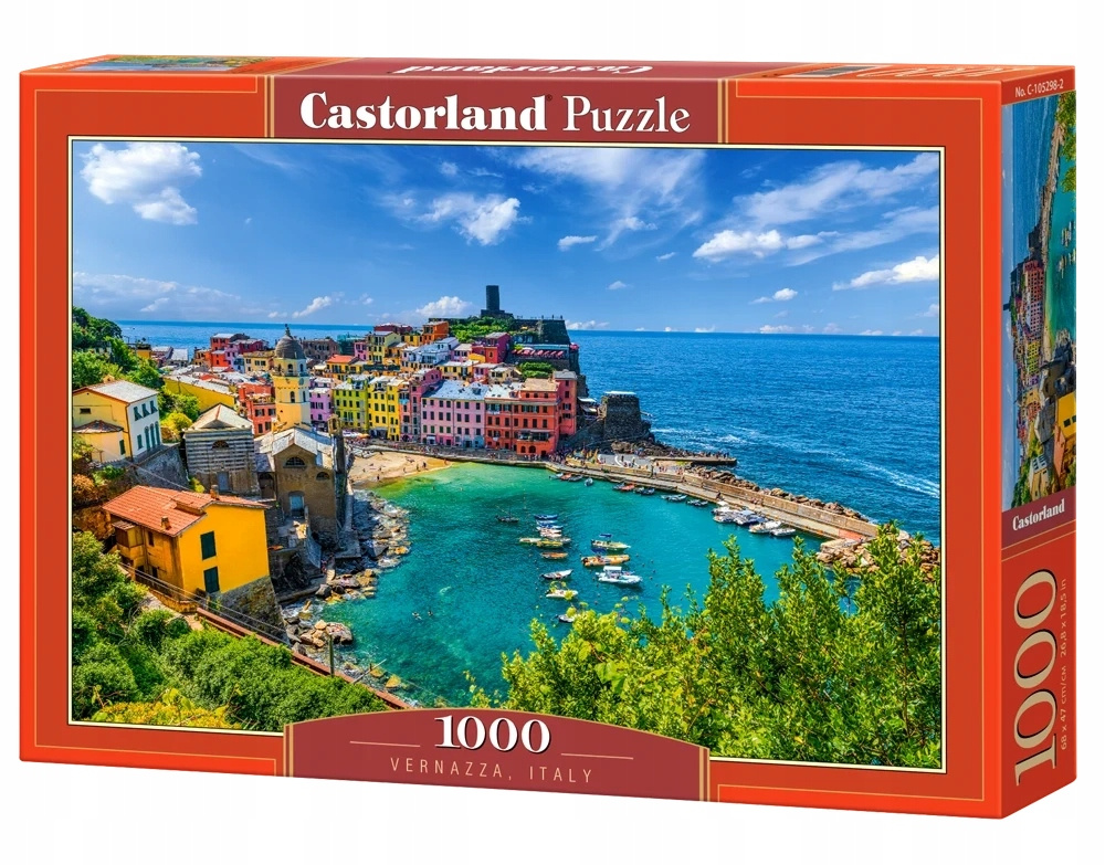 Puzzle 1000 Układanka Krajobraz WŁOCHY Vernazza Wsypa Morze 9+ Castorland_2