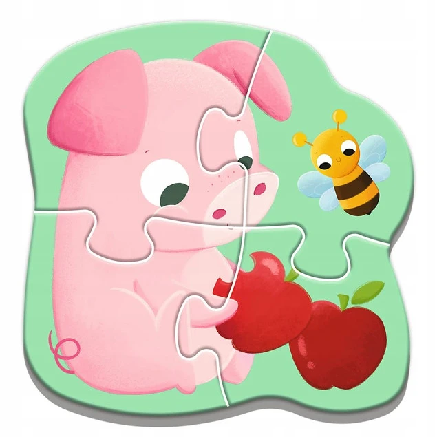 PUZZLE BABY BOBASKOWE ZWIERZĄTKA pierwsze puzzle dla malucha +2 lata_4