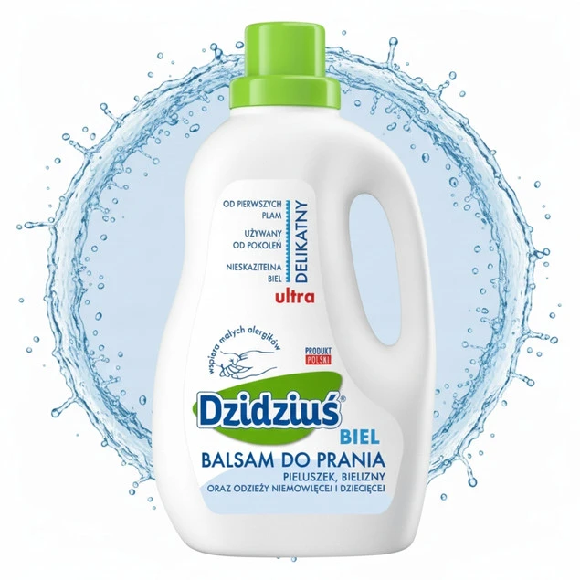 Balsam do prania Dzidziuś Biel 1,5L Hipoalergiczny delikatny_1