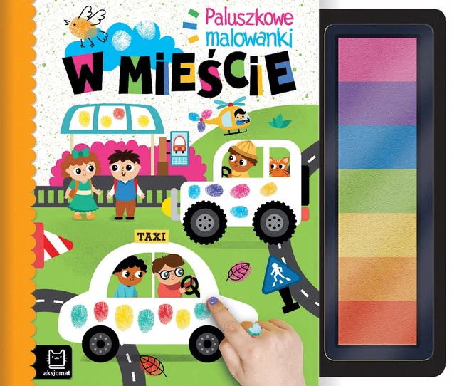 Kolorowanka Paluszkowe Malowanki W MIEŚCIE Maluj Paluszkami 4+ Aksjomat_1
