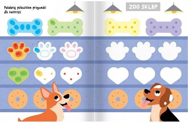 Kolorowanka Paluszkowe Malowanki ZWIERZĘTA Maluj Paluszkami 4+ Aksjomat_2