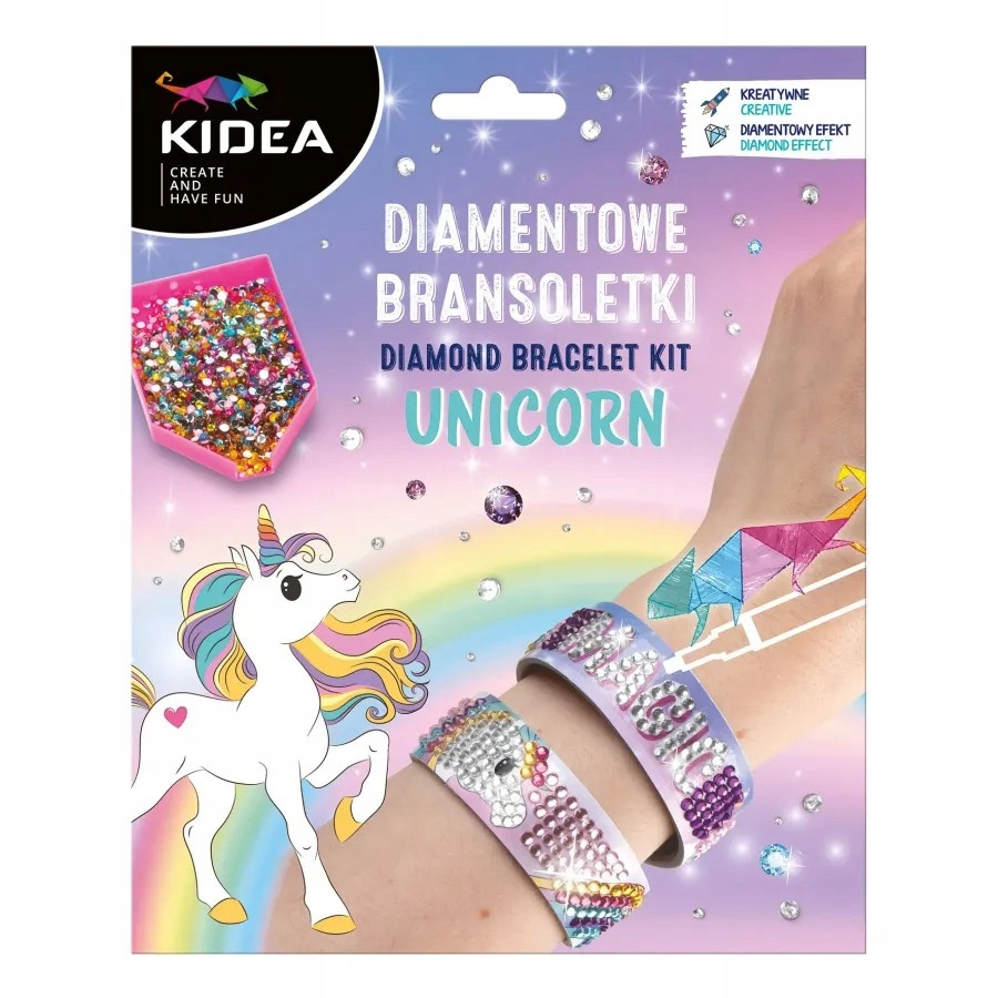 Stwórz DIAMENTOWE BRANSOLETKI Zestaw KREATYWNY DLA DZIEWCZYNKI 3+ Kidea_7