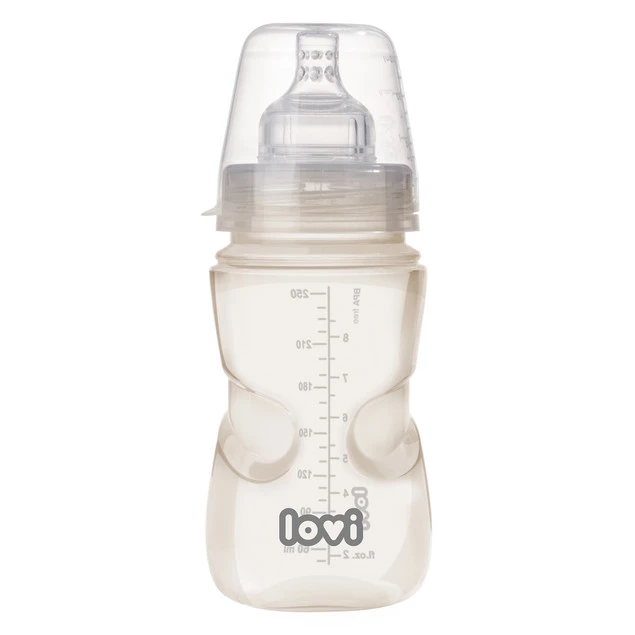 Butelka LOVI Trends 250 ml BEŻOWY Beige Ze Smoczkiem 3M+_1