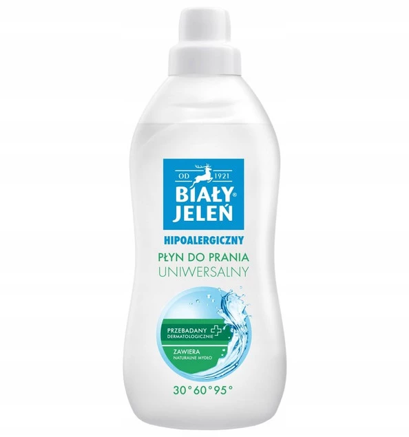 PŁYN DO PRANIA Uniwersalny Hipoalergiczny BIAŁY JELEŃ 1 l_3