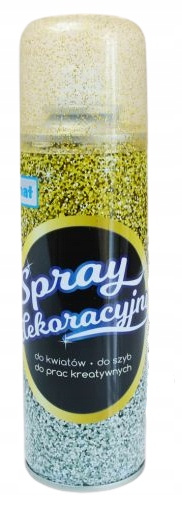 Spray Dekoracyjny Brokatowy ZŁOTY ZÓŁTY Brokat 85g Schemat 1585/9646_1