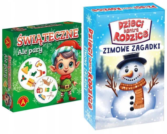 2w1 ALE PARY ŚWIĄTECZNE + DZIECI KONTRA RODZICE ZIMOWE ZAGADKI 4+_1