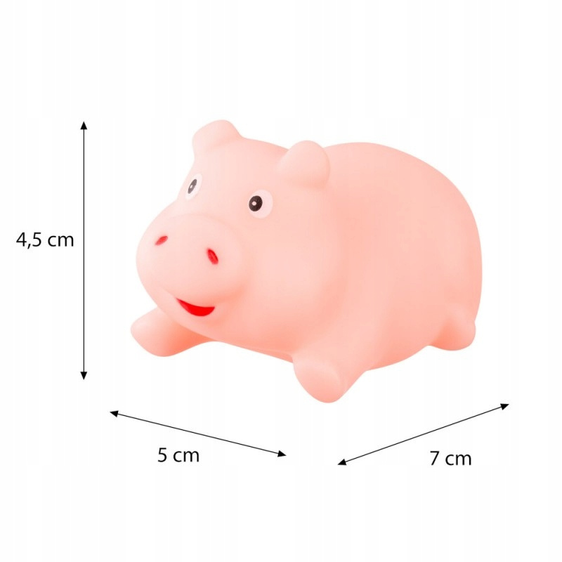 AKUKU Zabawki Gumowe Do Kąpieli Wanny BEZ DZIURKI Farma BEZ BPA 3M+_6