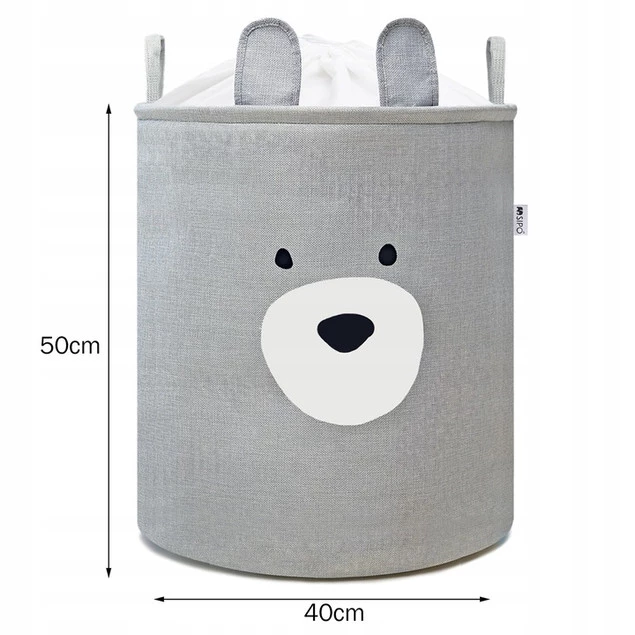 Kosz Pojemnik Na Zabawki Zamykany Ze Ściągaczem XXL Duży MIŚ SIPO XB03_3