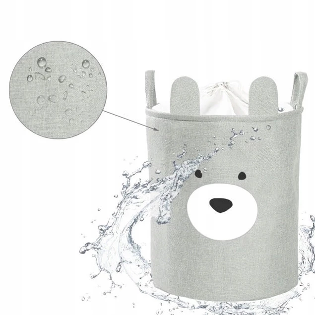 Kosz Pojemnik Na Zabawki Zamykany Ze Ściągaczem XXL Duży MIŚ SIPO XB03_4