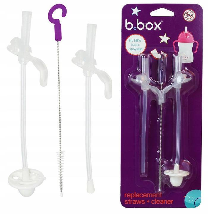 BIDON B.BOX 240 ml KUBEK Pojnik BUTELKA Dla Dzieci NIEBIESKI + 3x Słomka_3