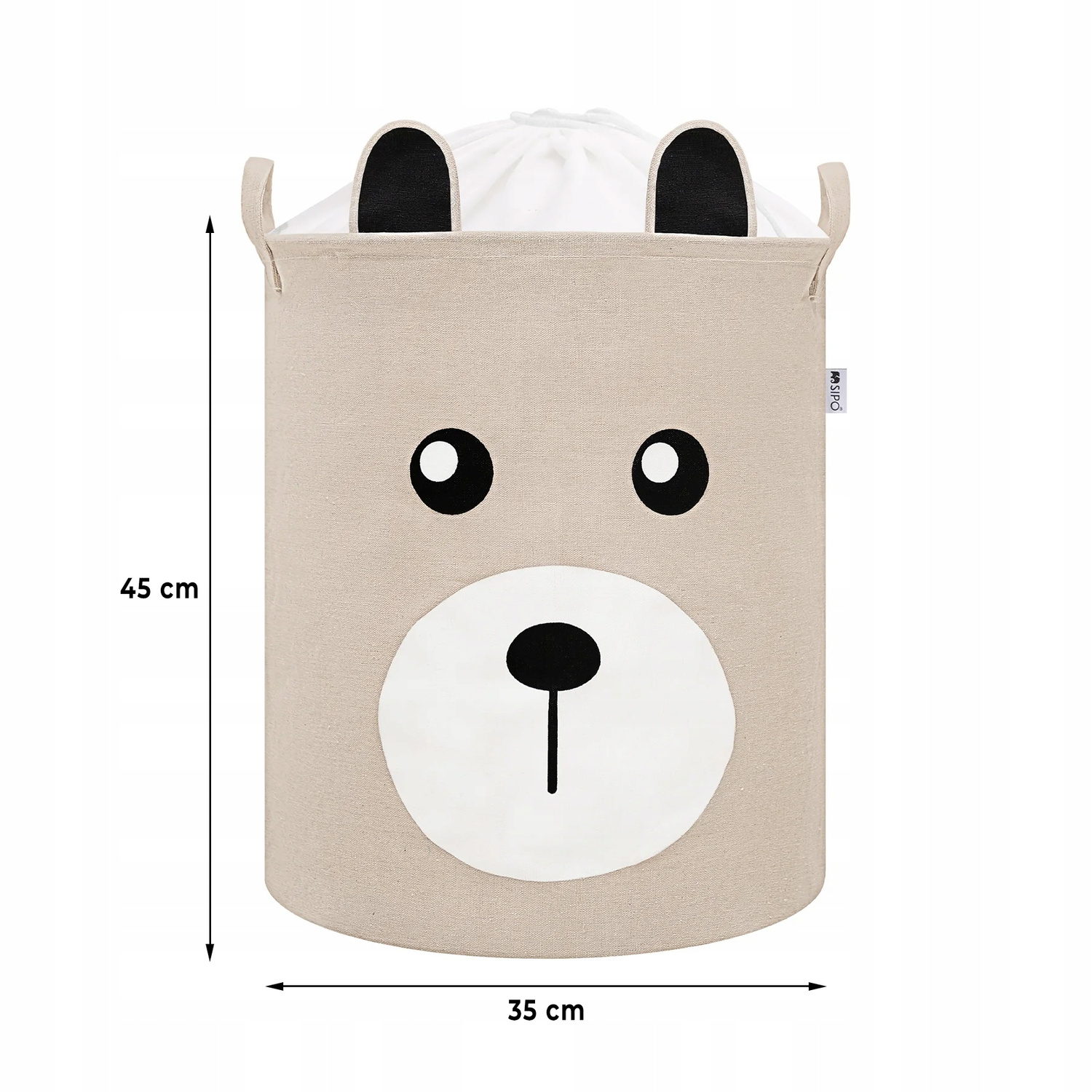 Kosz Pojemnik Na Zabawki Zamykany Ze Ściągaczem XL Organizer MIŚ SIPO BT036_5