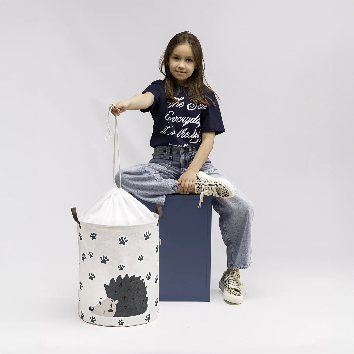Kosz Pojemnik Na Zabawki Zamykany Ze Ściągaczem XL Organizer JEŻ SIPO SBT45_6