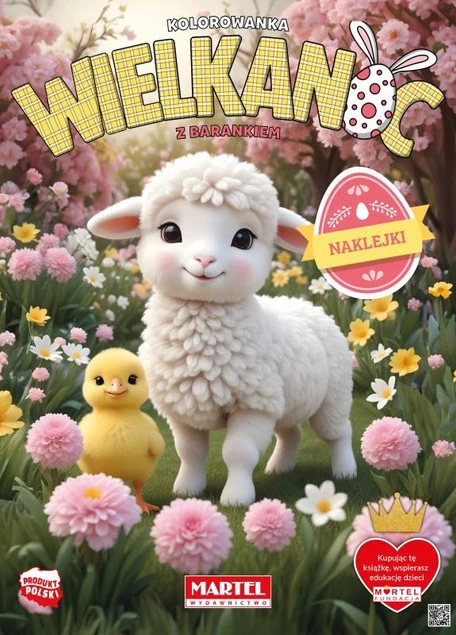 Kolorowanka WIELKANOC z Barankiem NAKLEJKI 3+ Martel_1