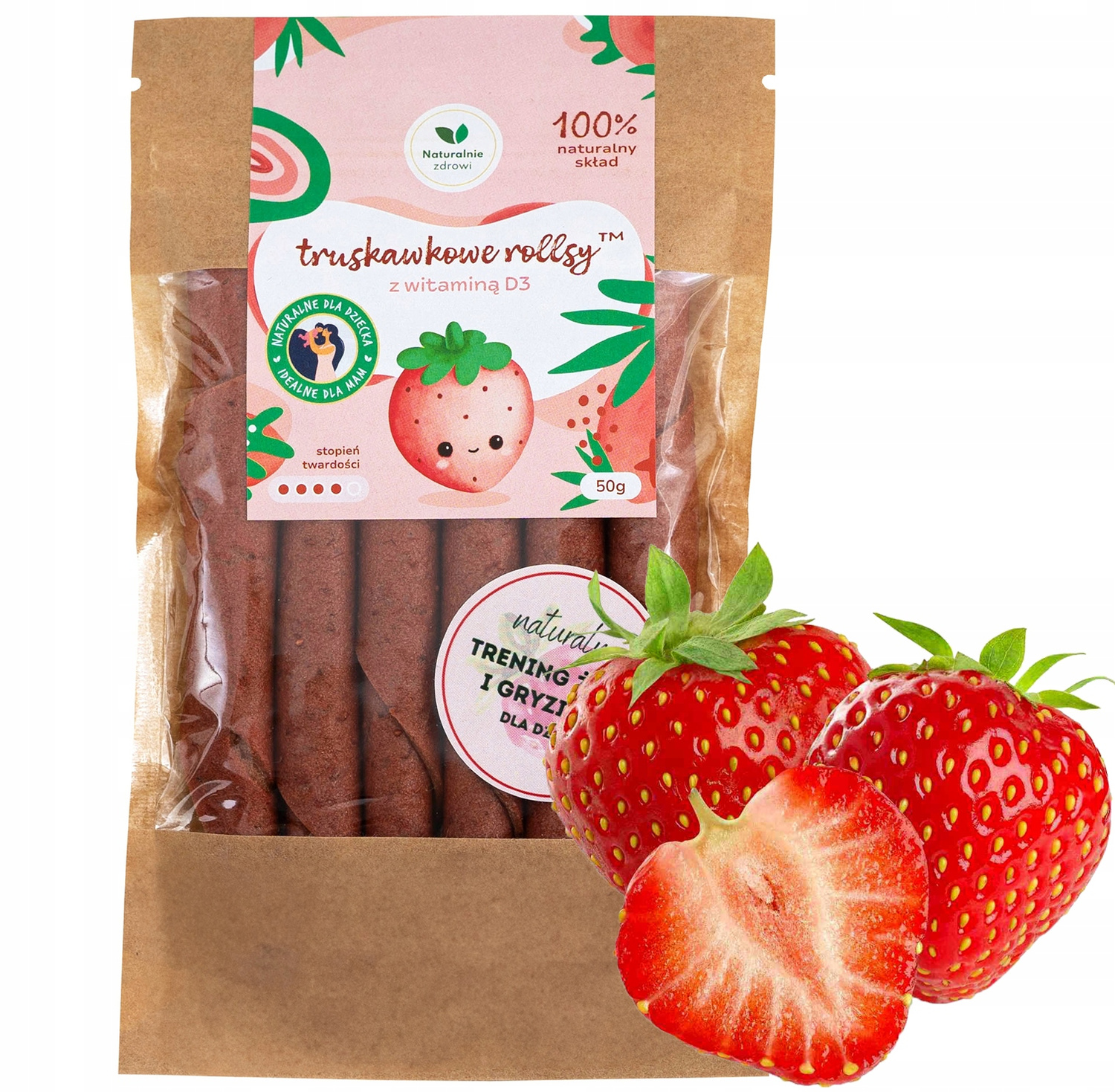 3x Naturalnie Zdrowi Rollsy OWOCOWE Naturalne Zdrowe Przekąski Różne Smaki_2