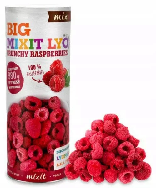 MIXIT Duże Chrupiące Owoce Liofilizowane MALINA 140g_1