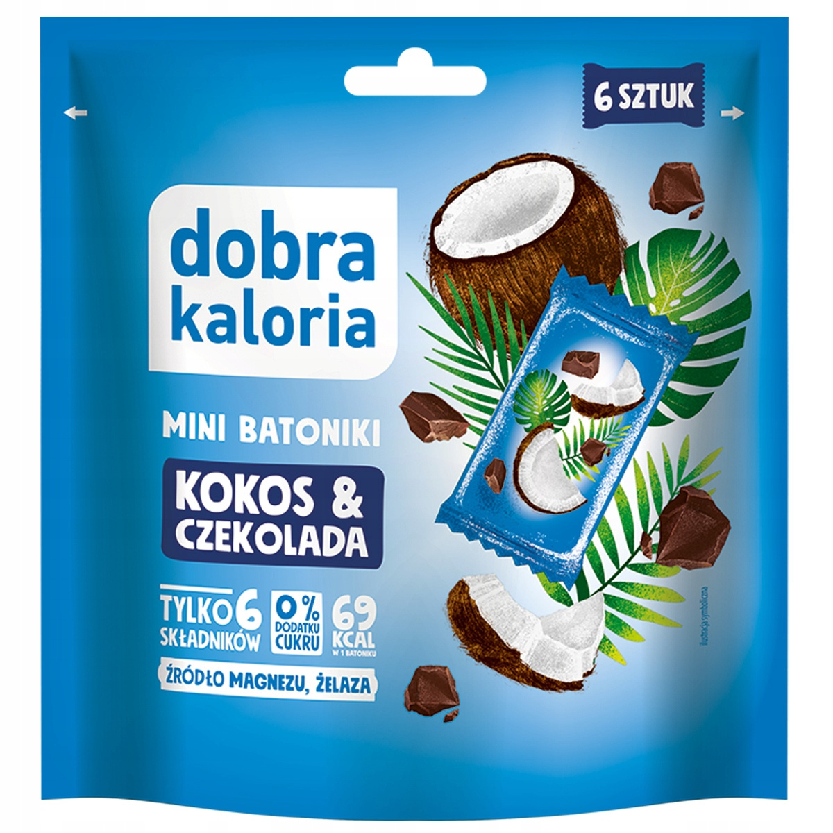 12x DOBRA KALORIA Fit Zdrowe Mini Batoniki KOKOS i ORZECHY Czekolada_2